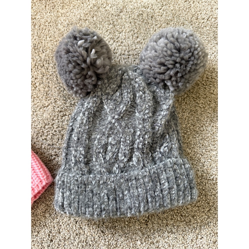 Kids beanie lot and Headband Bundle Colorful Pink Gray Winter Knit The place, CC - Picture 10 of 10